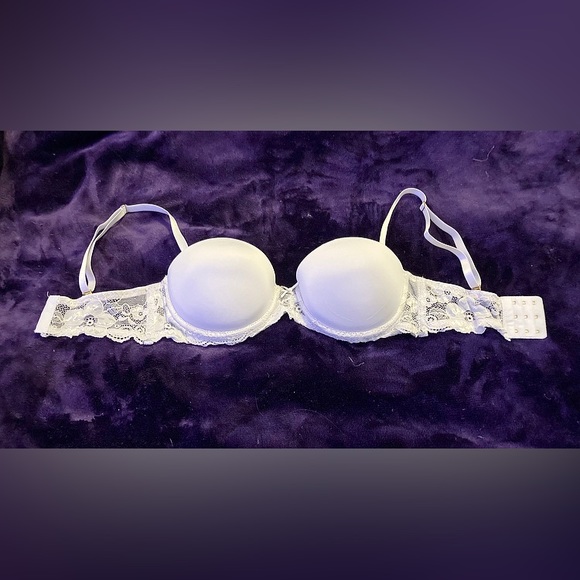 Intimates & Sleepwear White 34c Pushup Bra Removable Straps Poshmark